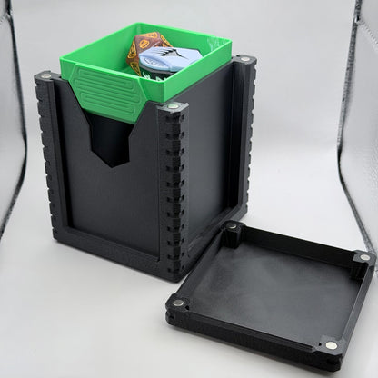 Monolith DeckDock – Holds 100 Double-Sleeved Cards, Dice, Top Loaders, Slabs