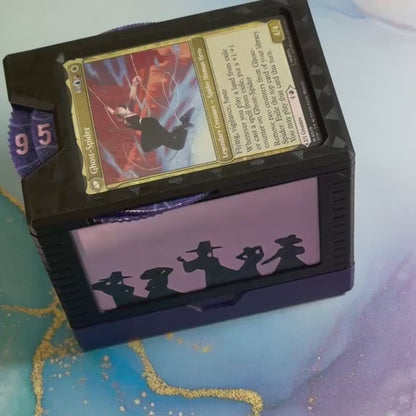Demon Boy Band Magic SWU Lorcana Deck Box with Damage Counter Token Tray for 100 Sleeved Cards Custom Slots Universal Accessory