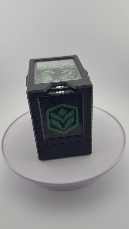Jolan'tru Universal DeckDock – Magic The Gathering Deck Box with Counter & Token Tray