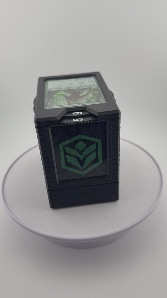 Jolan'tru Universal DeckDock – Magic The Gathering Deck Box with Counter & Token Tray