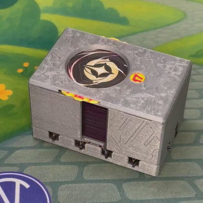 Steel Lorcana Deck Box: Lore Counter, Token Tray & Card Storage