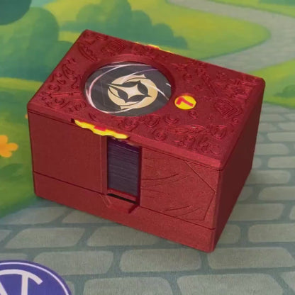 Ruby Lorcana Deck Box: Lore Counter, Token Tray & Card Storage