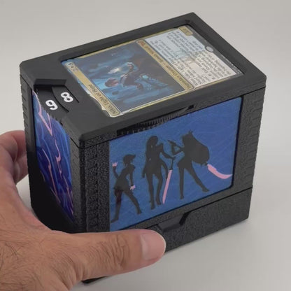 Demon Hunter Universal DeckDock – Magic The Gathering Deck Box with Counter & Token Tray